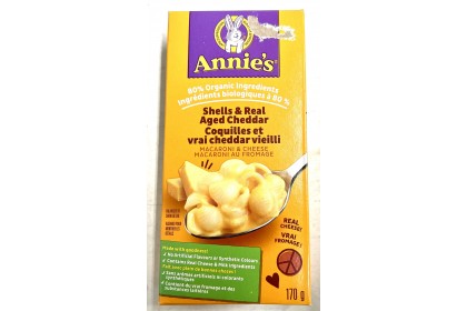 ANNINE'S 80% ORGANIC SHELLS&REAL AGED CHEDDAR MACARONI AND CHEESE
