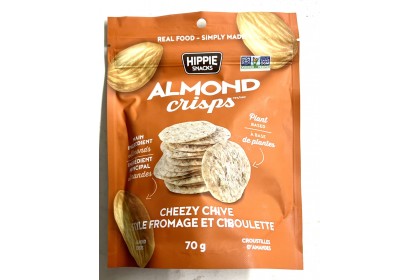 HIPPIE SNACKS ALMOND CRISPS CHEEZY CHIVE 70G