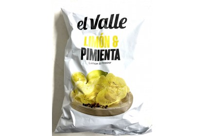 EL VALLE POTATO CHIPS LEMON &PEPPER 150G