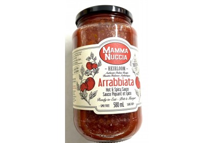 MAMMA NUCCIA ARRABBIATA HOT&SPICY SAUCE  580ML GMO FREE