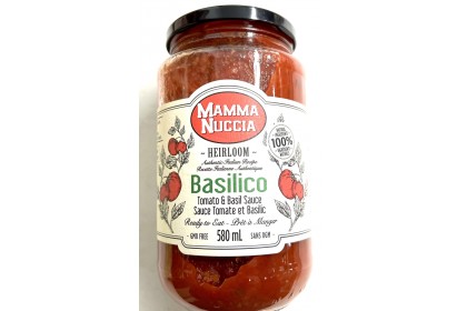 MAMMA NUCCIA HEIRLOOM  BASILICO TOMATO&BASIL SAUCE 580ML GMO FREE