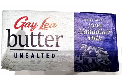 Butter Gay Lea Unsalted 454G