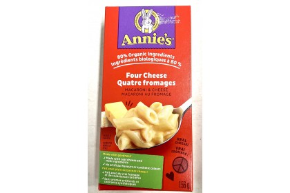 Annie's 80% Organic Four Cheese Macaroni &Cheese 156g