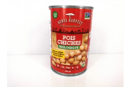 CHICK PEAS ORGANIC   398  ML  DUNYA HARVEST