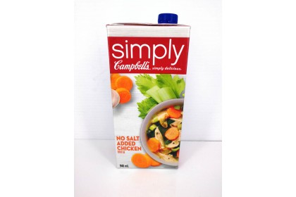 chicken broth simply no salt   946 ml  campbells