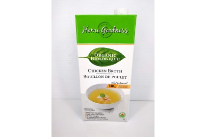 CHICKEN BROTH ORGANIC   1 L  HOME GOODNESS