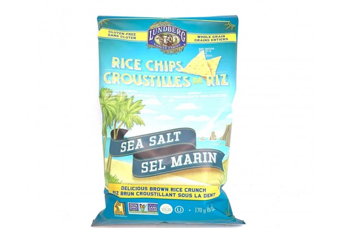 Lundberg Sea Salt Rice Chips - Brown Rice Crunch 170g