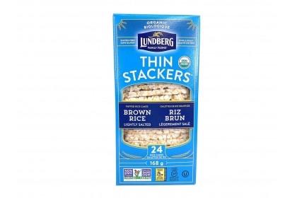 Lundberg Thin Stackers Brown Rice Lightly Salted 167g
