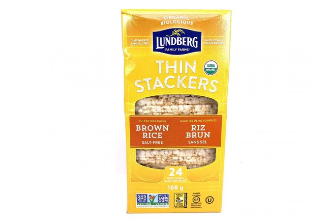 Lundberg Thin Stackers Brown Rice Salt - Free 168g