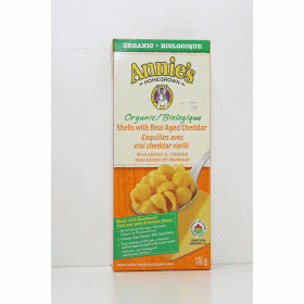 Annie's Homegr own Organic Shells with Real Aged Cheddar Macaroni Cheese 170g