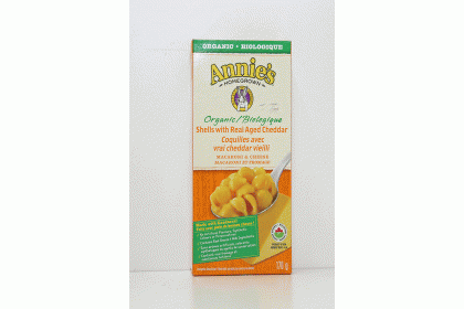 Annie's Homegr own Organic Shells with Real Aged Cheddar Macaroni Cheese 170g