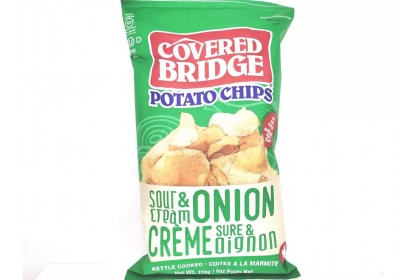 Covered Bridge Potato Chips   Sour Cream & Onion  170 G