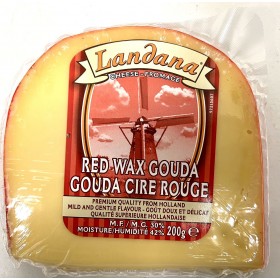 RED WAX GOUDA CHEESE-FROMAGE  LANDANA  200G 