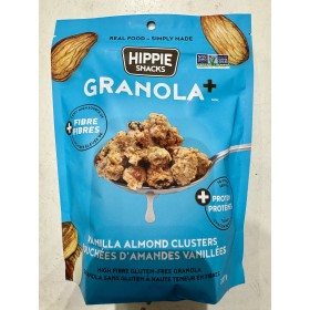 HIPPIE SANCKS GRANOLA 227G VANILLA ALMOND CLUSTERS GLUTEN-FREE 