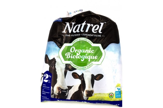 Milk bag 4L Natrel 2% Partly Skimmed Milk Organic 
